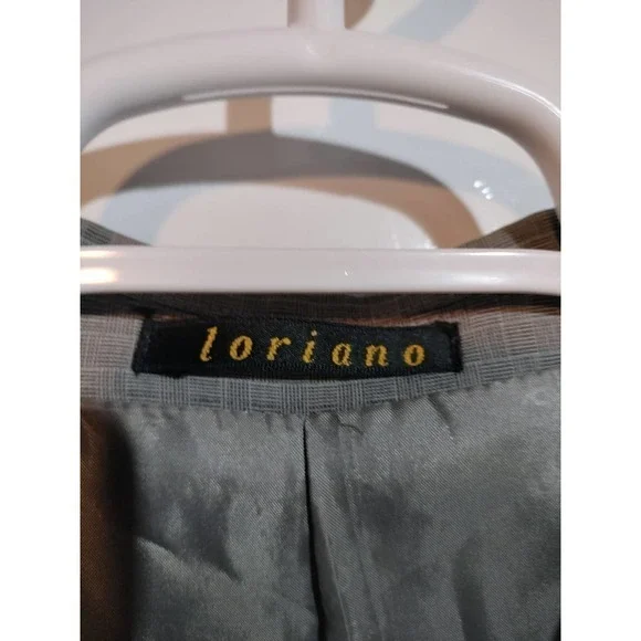 Loriano gray sport suit coat jacket 100% Wool men size 44L*